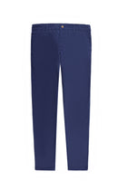 Koyu Lacivert Slim Fit Dar Kesim Desenli Likralı Kanvas / Chino Pantolon