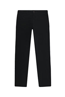 Siyah Regular Fit Desenli Likralı Kanvas / Chino Pantolon