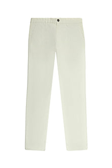 Krem Regular Fit Desenli Likralı Kanvas / Chino Pantolon