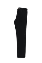 Siyah Regular Fit Desenli Likralı Kanvas / Chino Pantolon