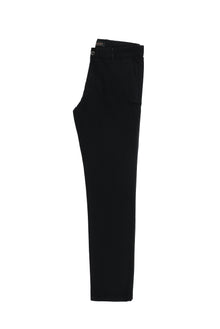 Siyah Regular Fit Desenli Likralı Kanvas / Chino Pantolon