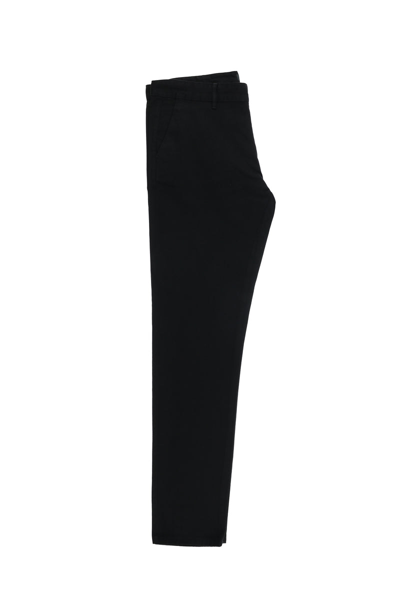 Siyah Regular Fit Desenli Likralı Kanvas / Chino Pantolon