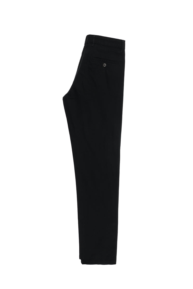Siyah Regular Fit Desenli Likralı Kanvas / Chino Pantolon