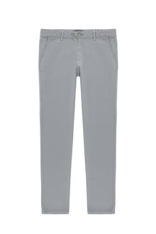 Açık Gri Regular Fit Desenli Likralı Kanvas / Chino Pantolon