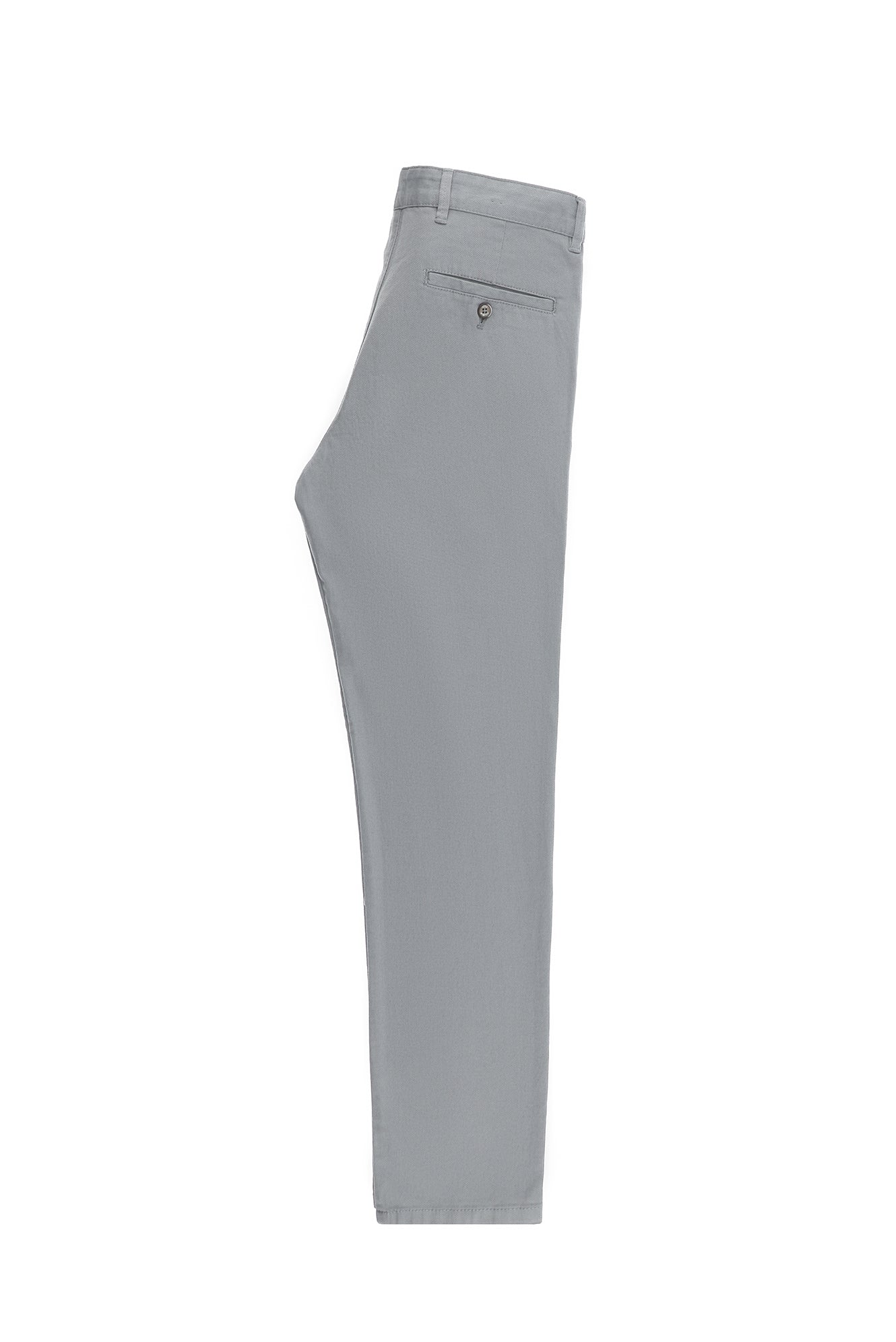 Açık Gri Regular Fit Desenli Likralı Kanvas / Chino Pantolon