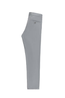 Açık Gri Regular Fit Desenli Likralı Kanvas / Chino Pantolon