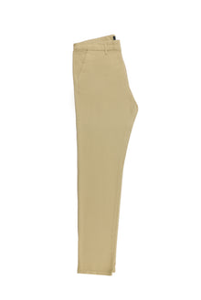 Koyu Bej Regular Fit Desenli Likralı Kanvas / Chino Pantolon