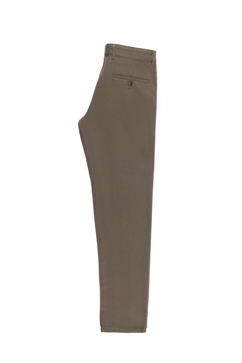 Orta Vizon Regular Fit Desenli Likralı Kanvas / Chino Pantolon