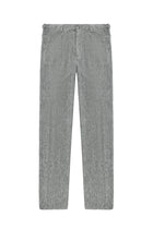 Açık Antrasit Slim Fit Dar Kesim Tokalı Keten Klasik Kumaş Pantolon