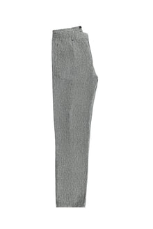 Açık Antrasit Slim Fit Dar Kesim Tokalı Keten Klasik Kumaş Pantolon