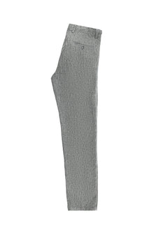 Açık Antrasit Slim Fit Dar Kesim Tokalı Keten Klasik Kumaş Pantolon