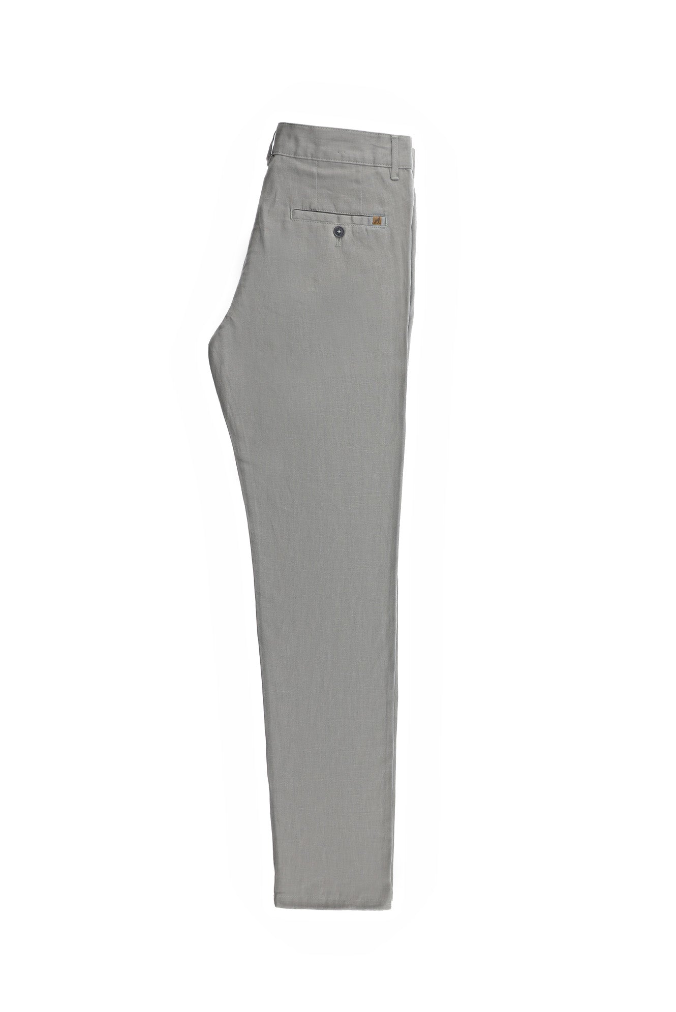 Orta Gri Regular Fit Keten Pantolon