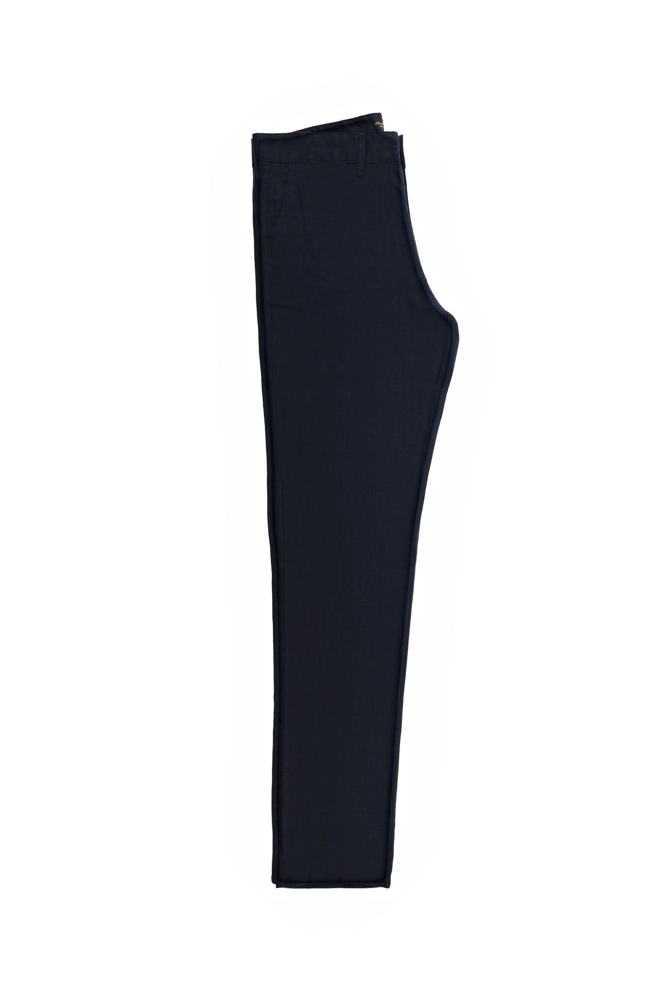 Koyu Lacivert Regular Fit Keten Pantolon