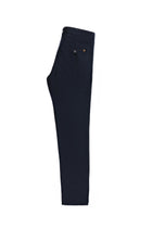 Koyu Lacivert Regular Fit Standart Kesim Keten Pantolon-Abdullah Ki??l?