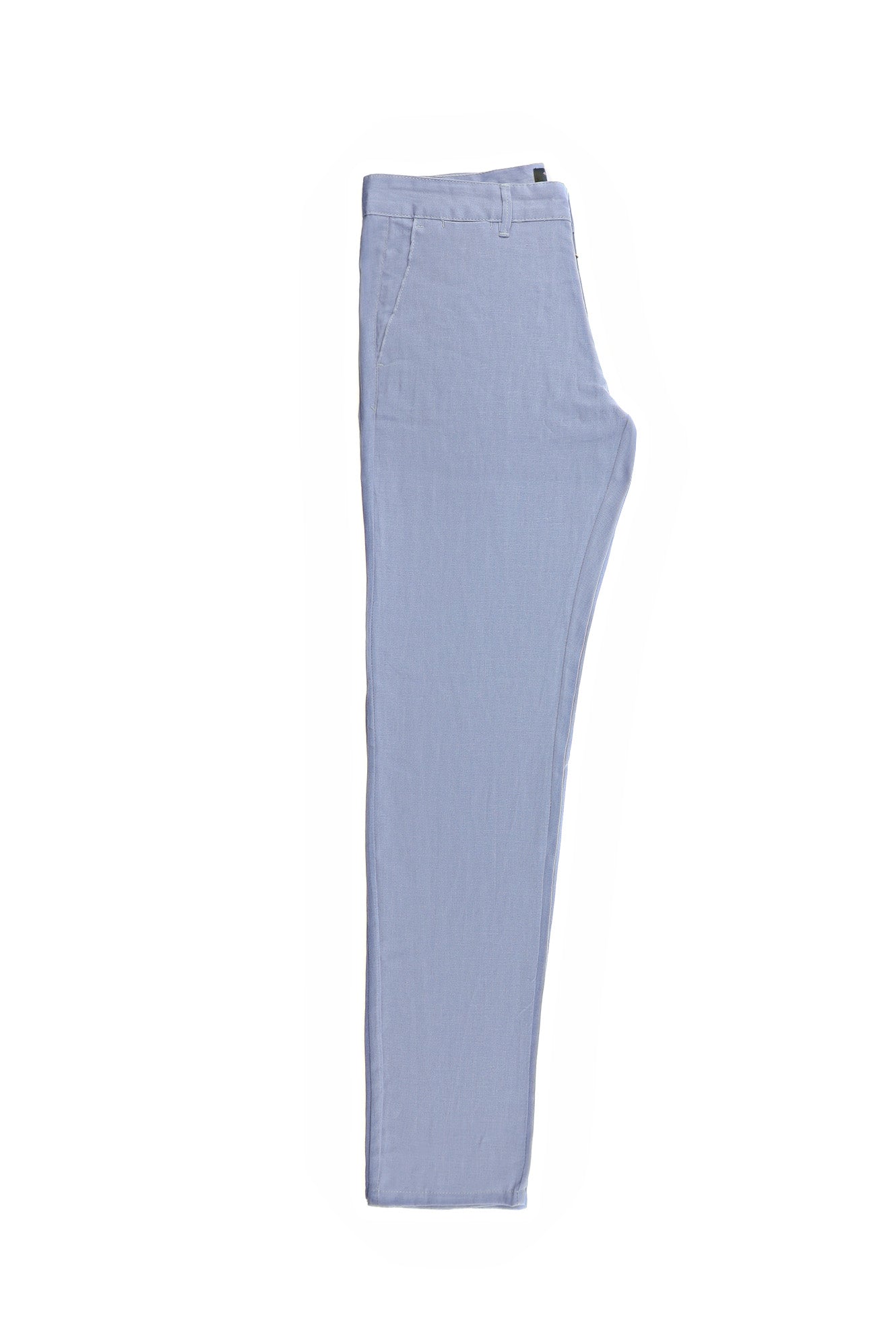Açık Mavi Regular Fit Keten Pantolon