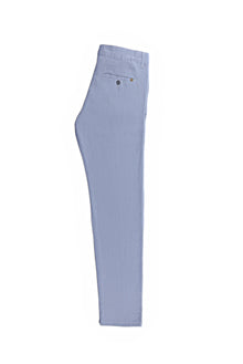 Açık Mavi Regular Fit Keten Pantolon