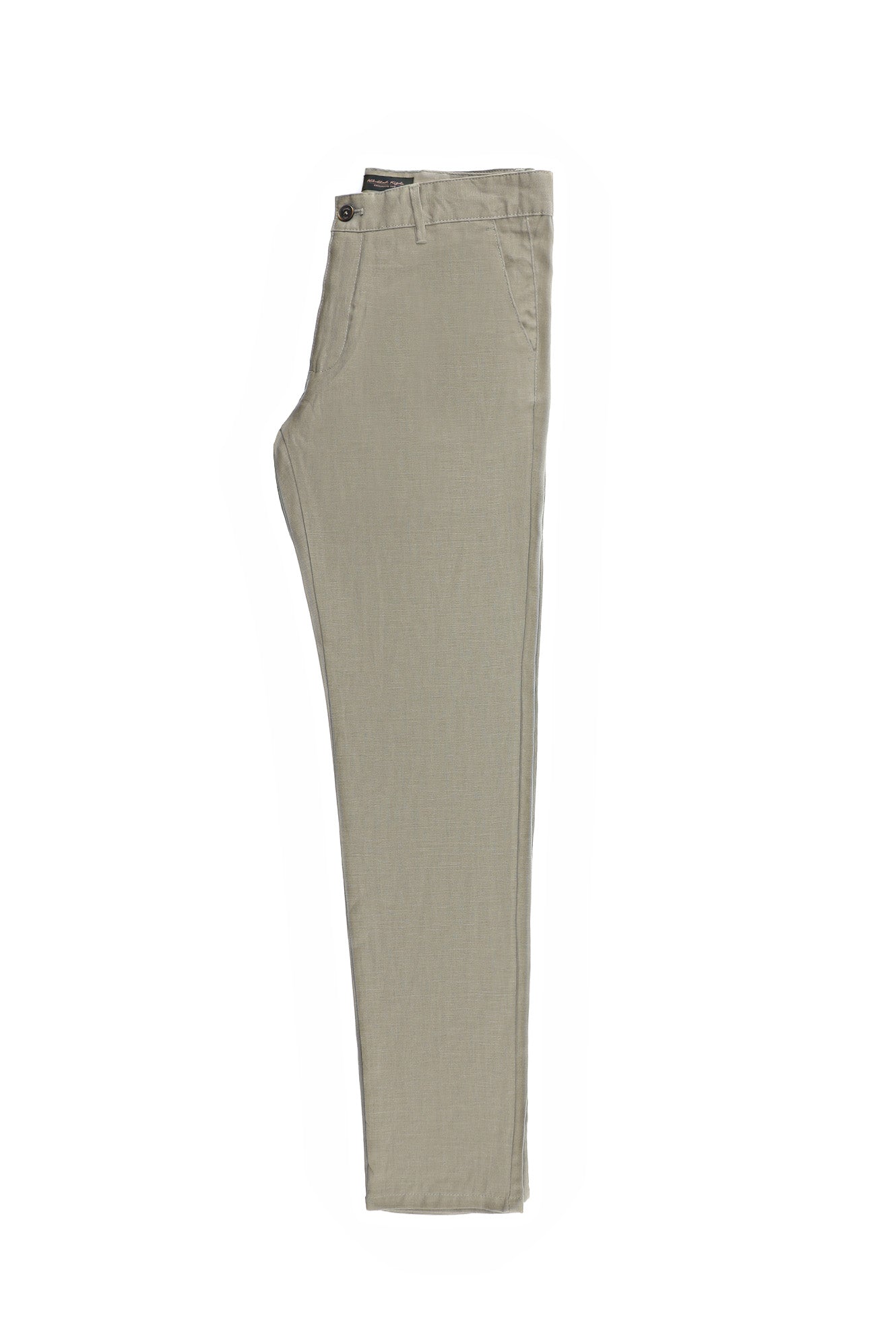 Açık Haki Regular Fit Keten Pantolon