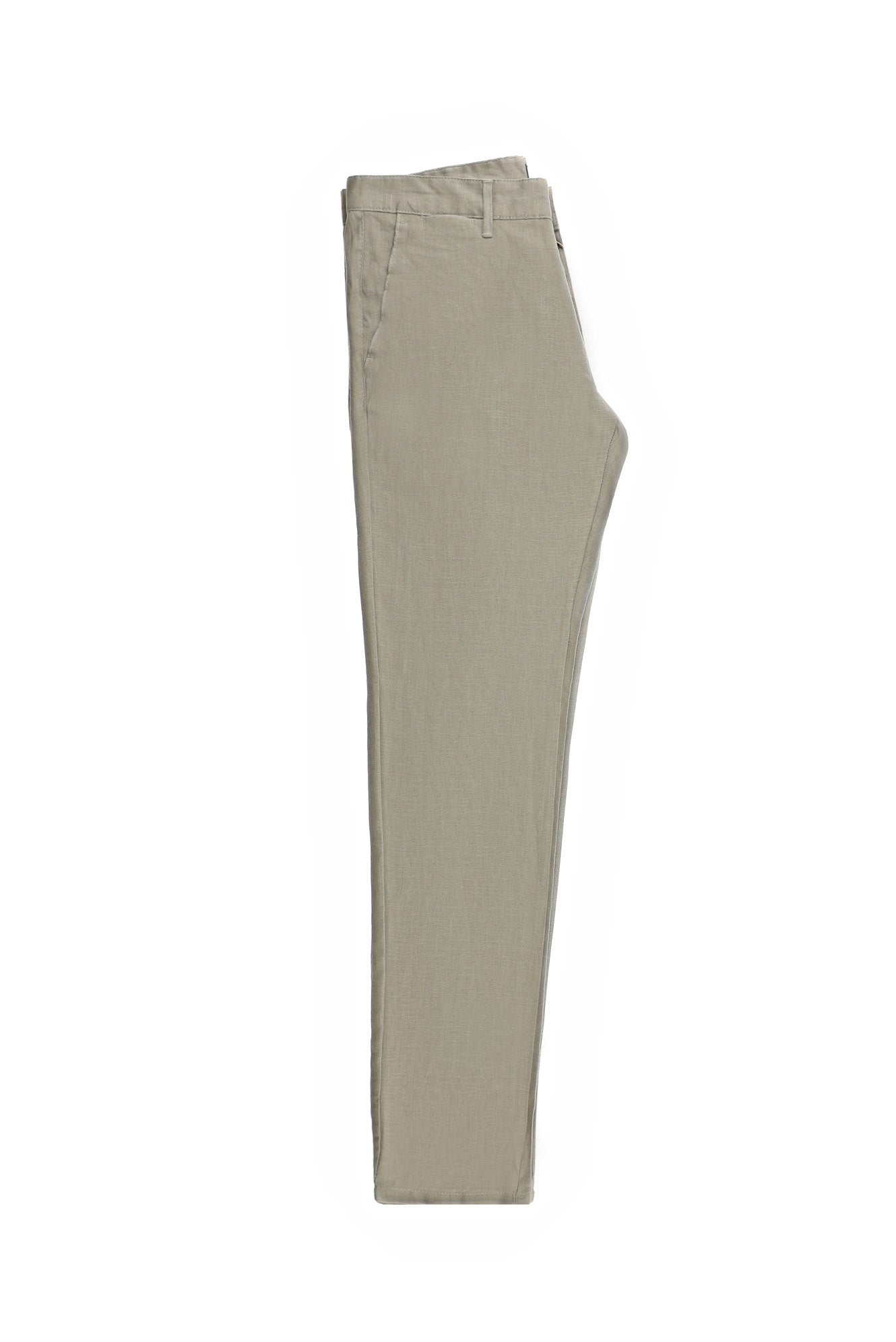 Açık Haki Regular Fit Keten Pantolon