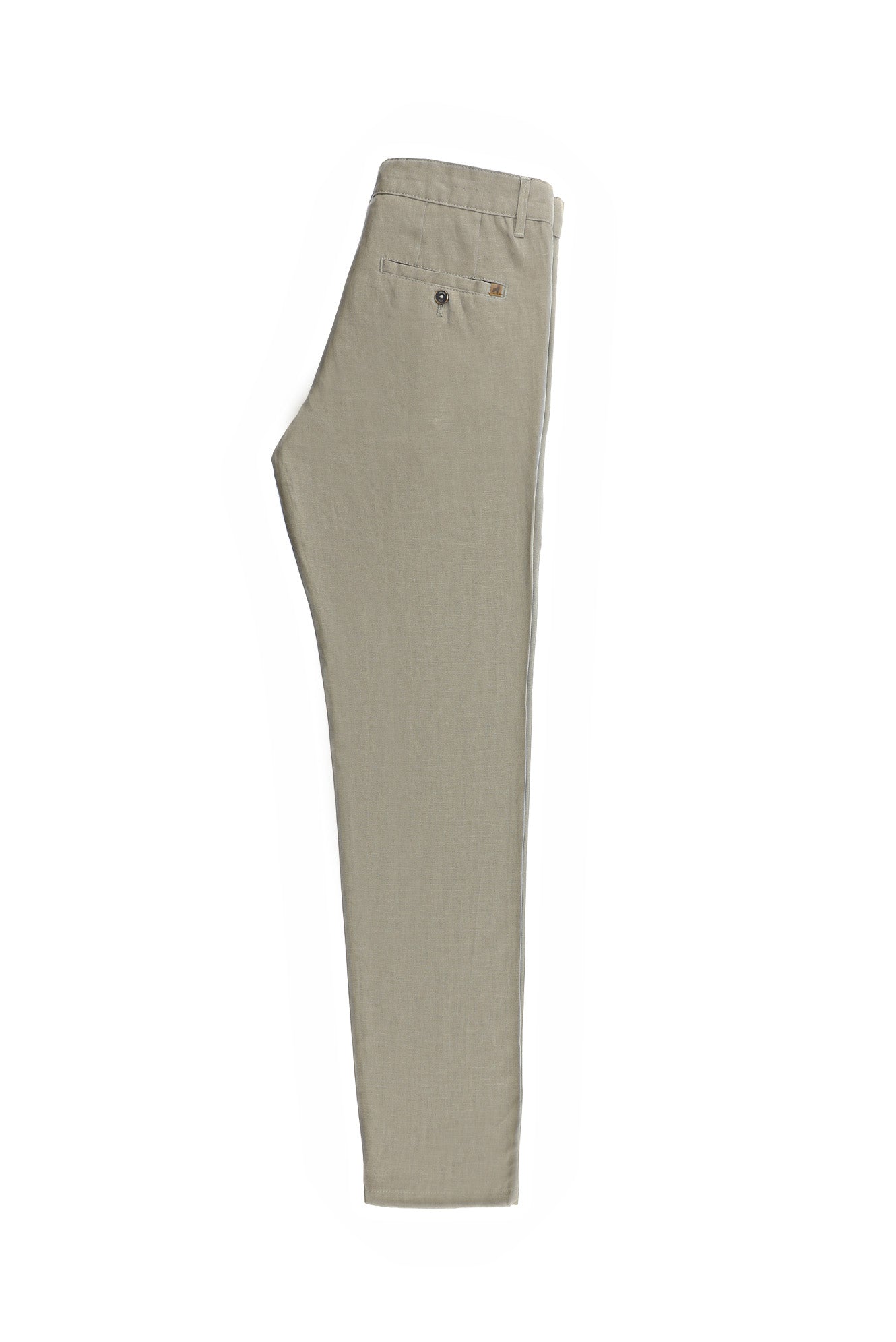 Açık Haki Regular Fit Keten Pantolon