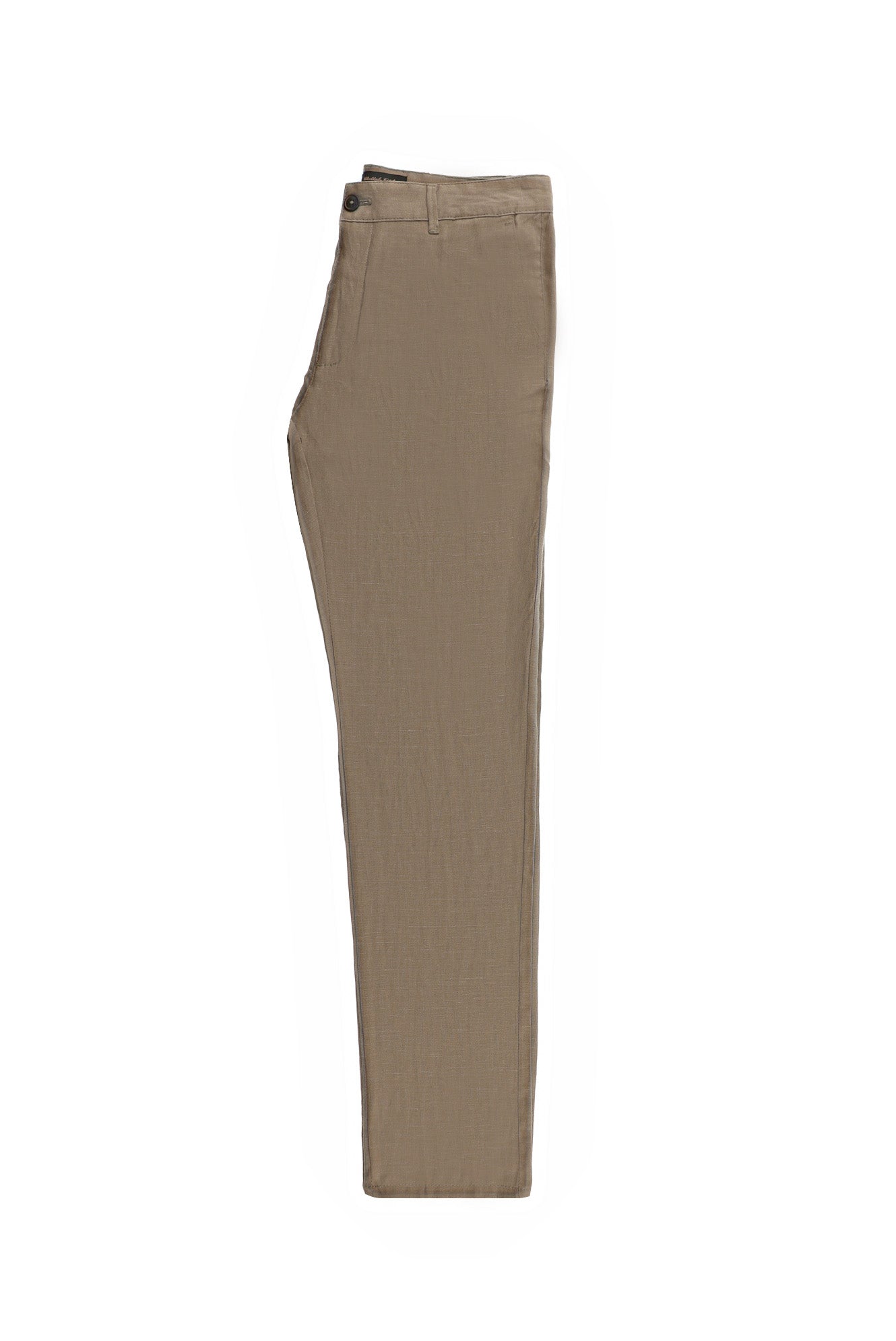 Koyu Vizon Regular Fit Keten Pantolon