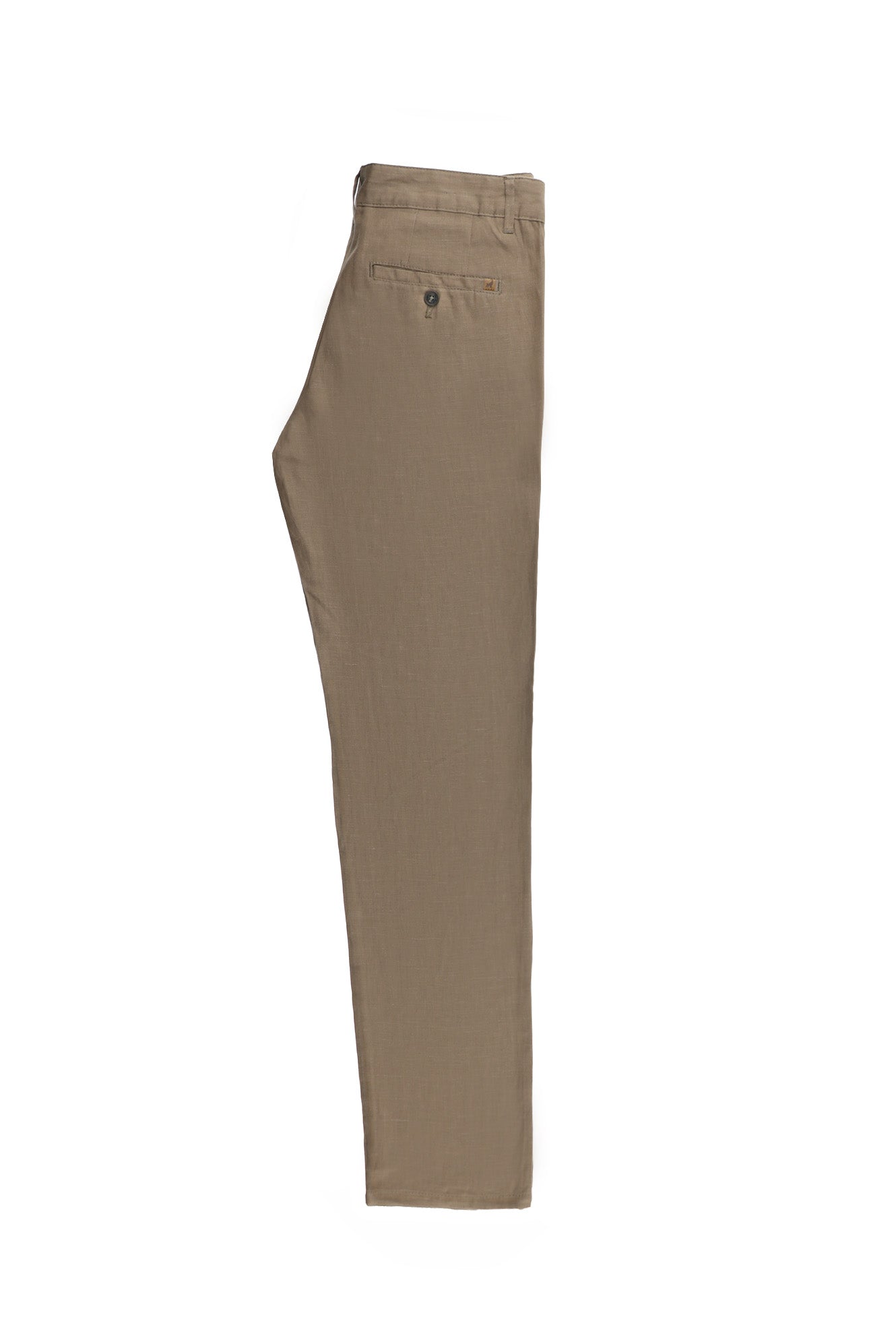 Koyu Vizon Regular Fit Keten Pantolon