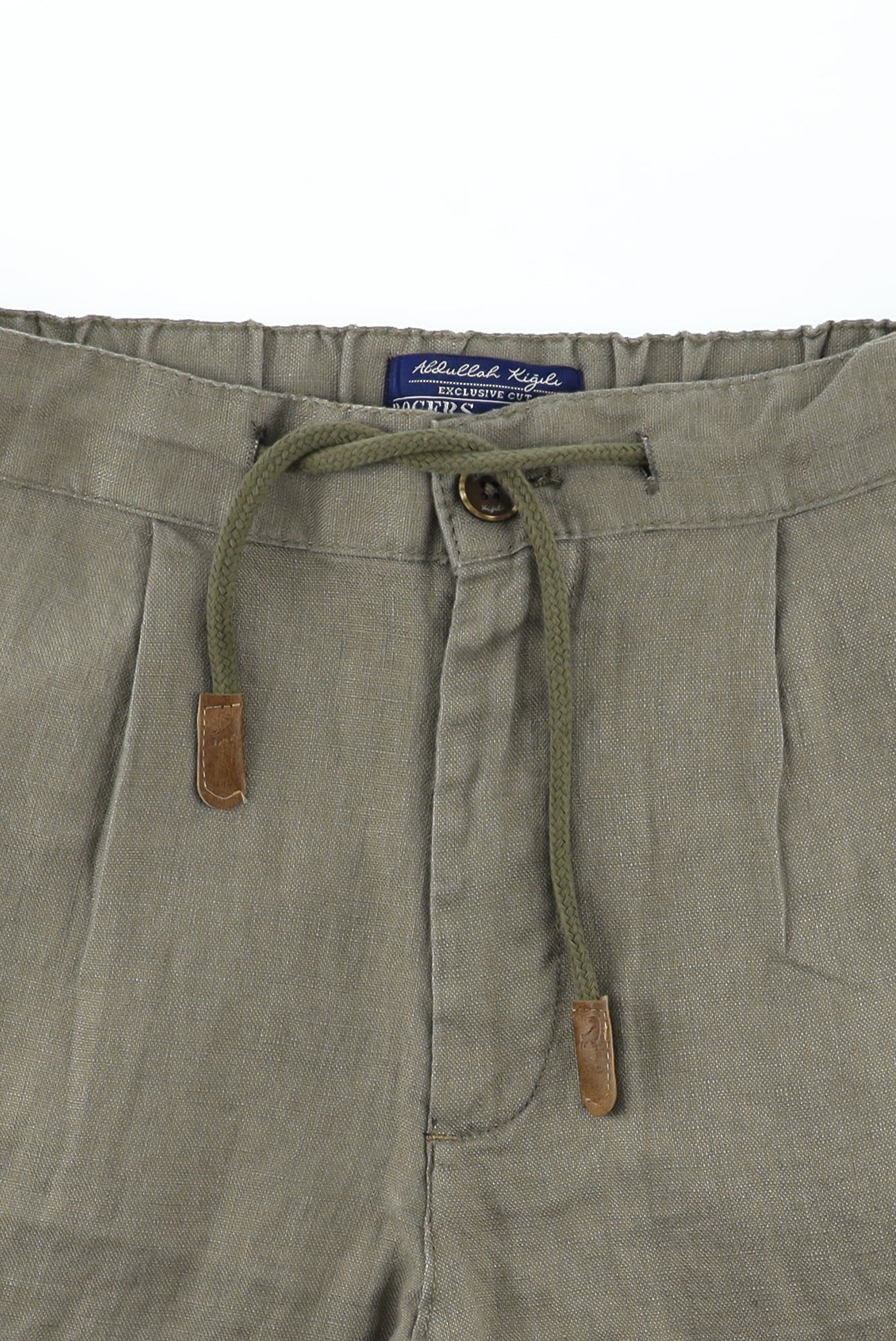 Safari Regular Fit Beli Lastikli İpli Keten Pantolon