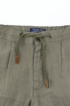 Safari Regular Fit Beli Lastikli İpli Keten Pantolon