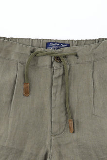 Safari Regular Fit Beli Lastikli İpli Keten Pantolon