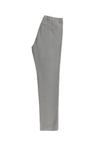 Orta Gri Regular Fit Beli Lastikli İpli Keten Pantolon