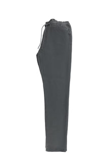 Koyu Füme Regular Fit Beli Lastikli İpli Keten Pantolon