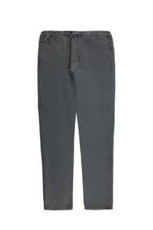 Koyu Füme Regular Fit Beli Lastikli İpli Keten Pantolon