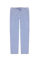 Açık Mavi Regular Fit Beli Lastikli İpli Keten Pantolon