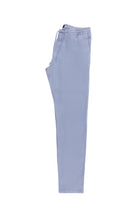 Açık Mavi Regular Fit Beli Lastikli İpli Keten Pantolon