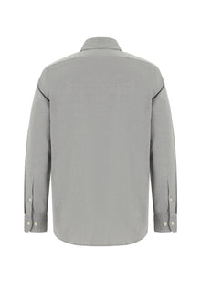 Koyu Füme Uzun Kol Regular Fit Desenli Spor Pamuk Gömlek