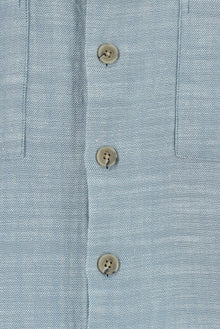 Açık Mavi Uzun Kol Oversize Spor Pamuk Gömlek