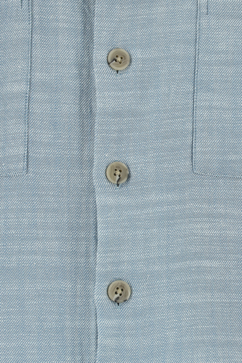 Açık Mavi Uzun Kol Oversize Spor Pamuk Gömlek