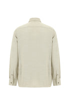 Açık Vizon Uzun Kol Oversize Spor Pamuk Gömlek