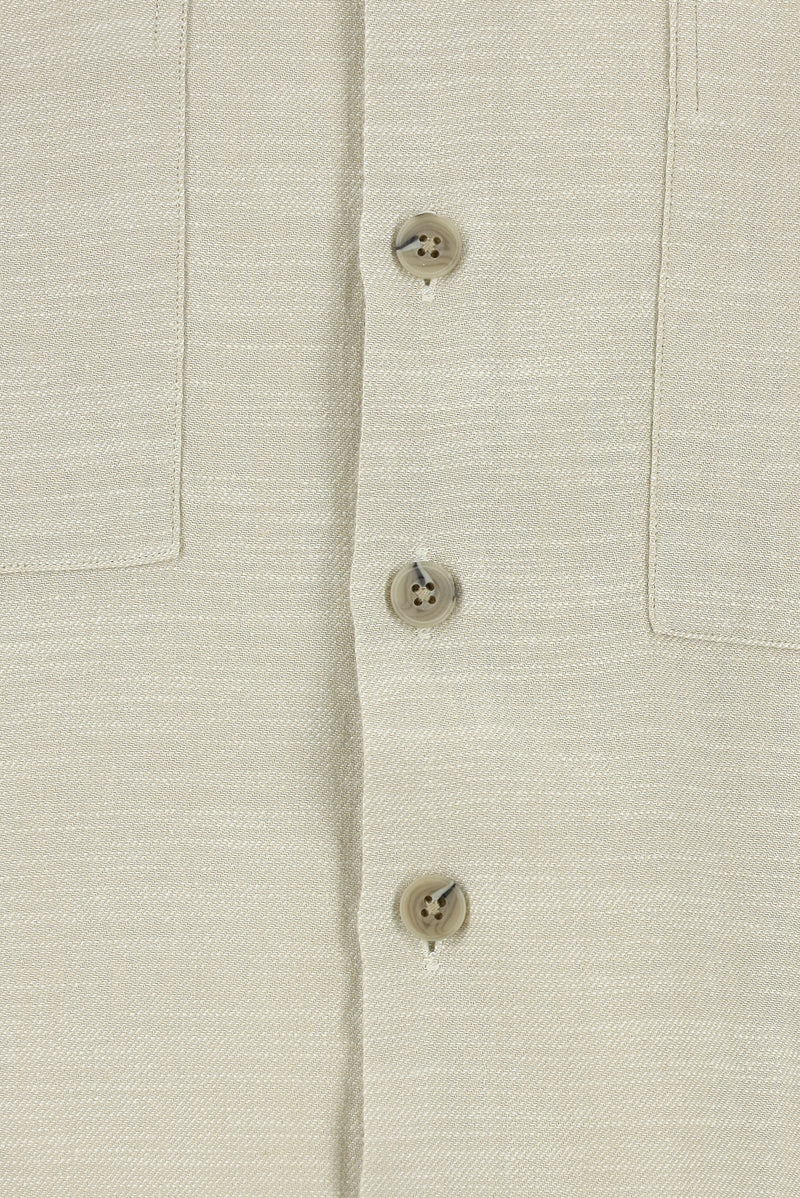 Açık Vizon Uzun Kol Oversize Spor Pamuk Gömlek