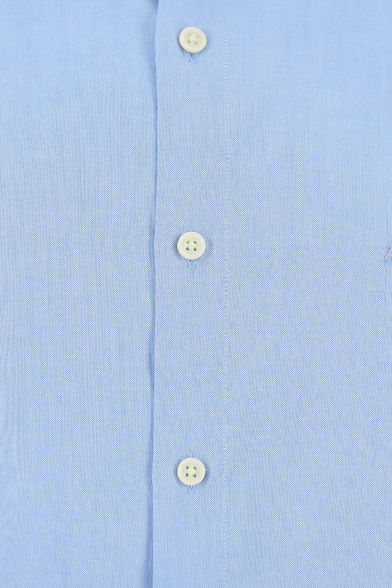 Açık Mavi Uzun Kol Regular Fit Oxford Spor Pamuk Gömlek