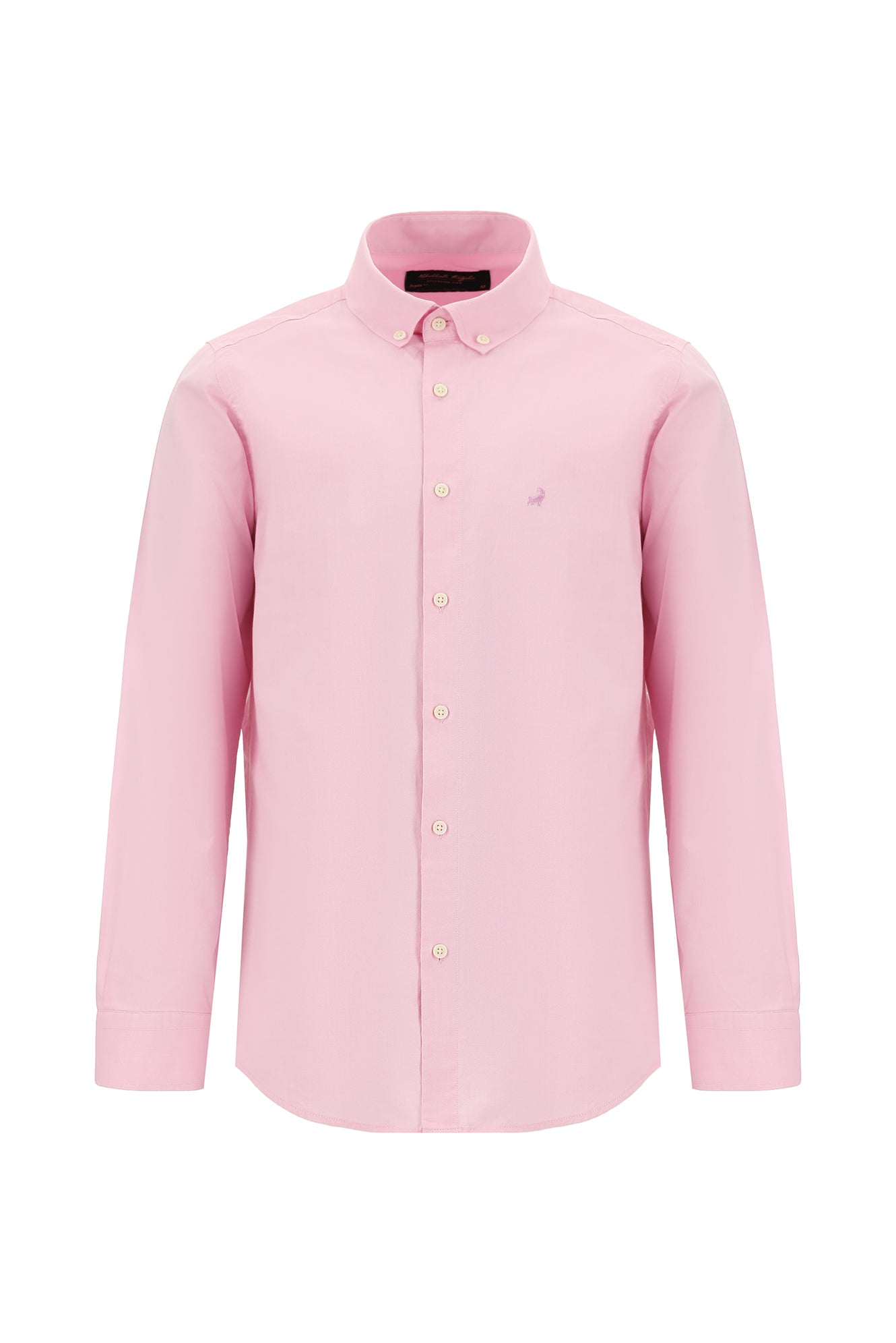 Pembe Uzun Kol Regular Fit Oxford Spor Pamuk Gömlek