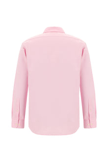 Pembe Uzun Kol Regular Fit Oxford Spor Pamuk Gömlek