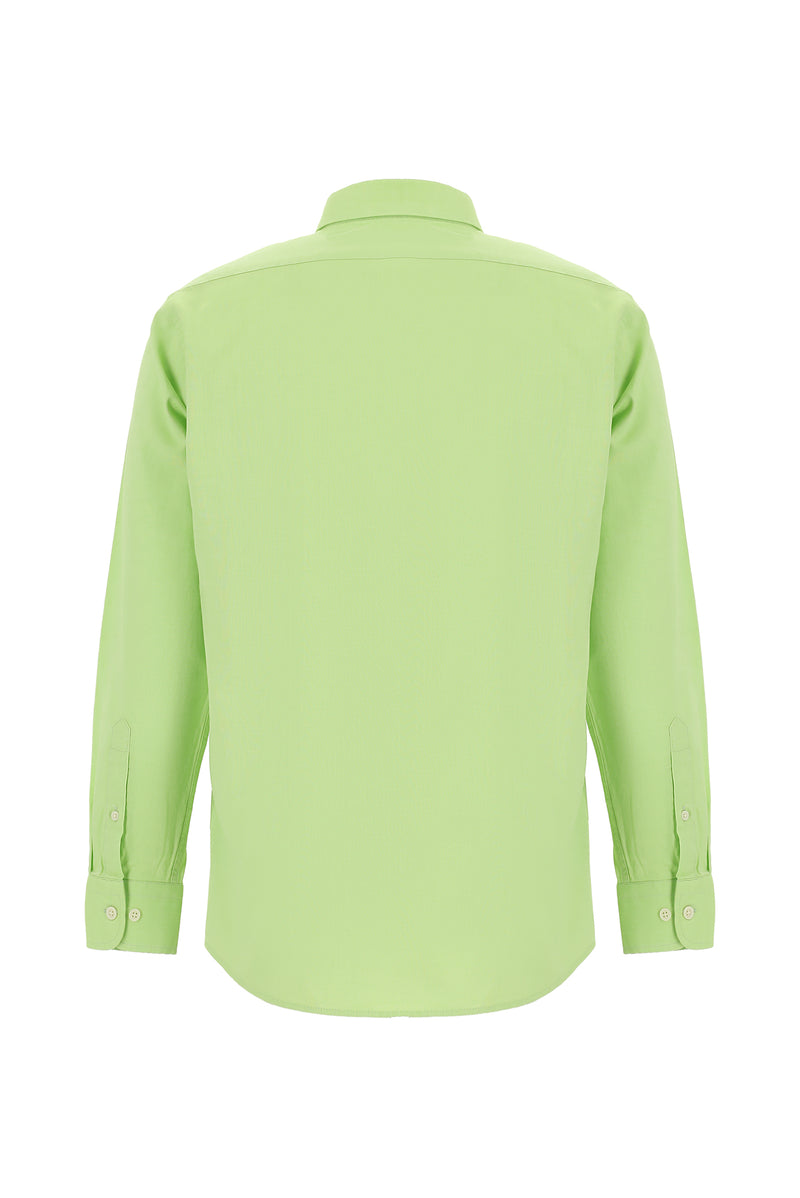 Fıstık Yeşili Uzun Kol Regular Fit Oxford Spor Pamuk Gömlek