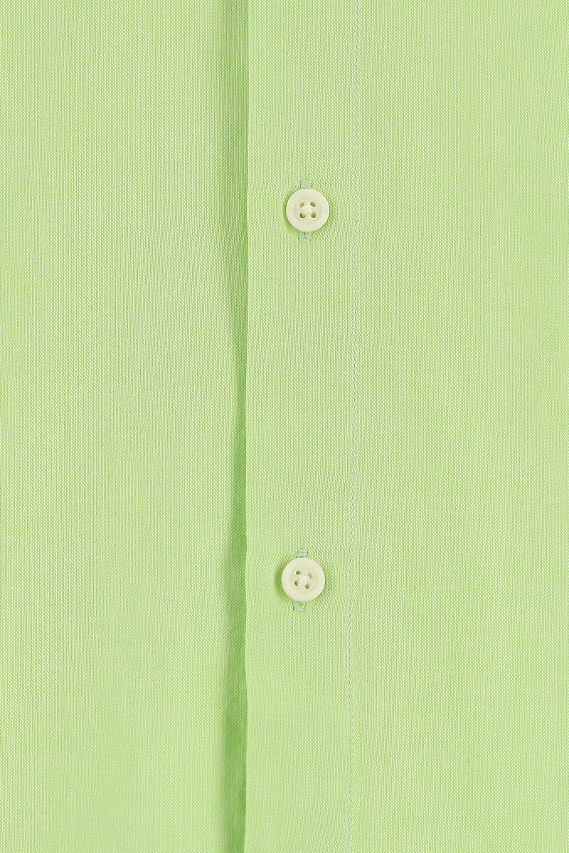Fıstık Yeşili Uzun Kol Regular Fit Oxford Spor Pamuk Gömlek