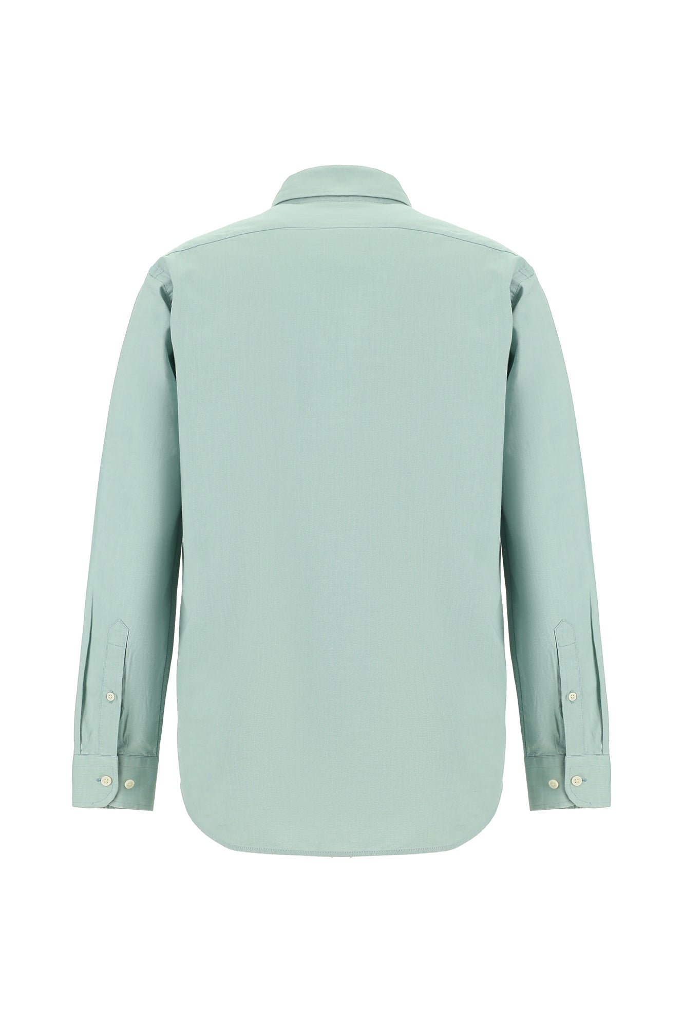 Mint Yeşili Uzun Kol Regular Fit Oxford Spor Pamuk Gömlek