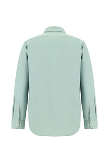 Mint Yeşili Uzun Kol Regular Fit Oxford Spor Pamuk Gömlek
