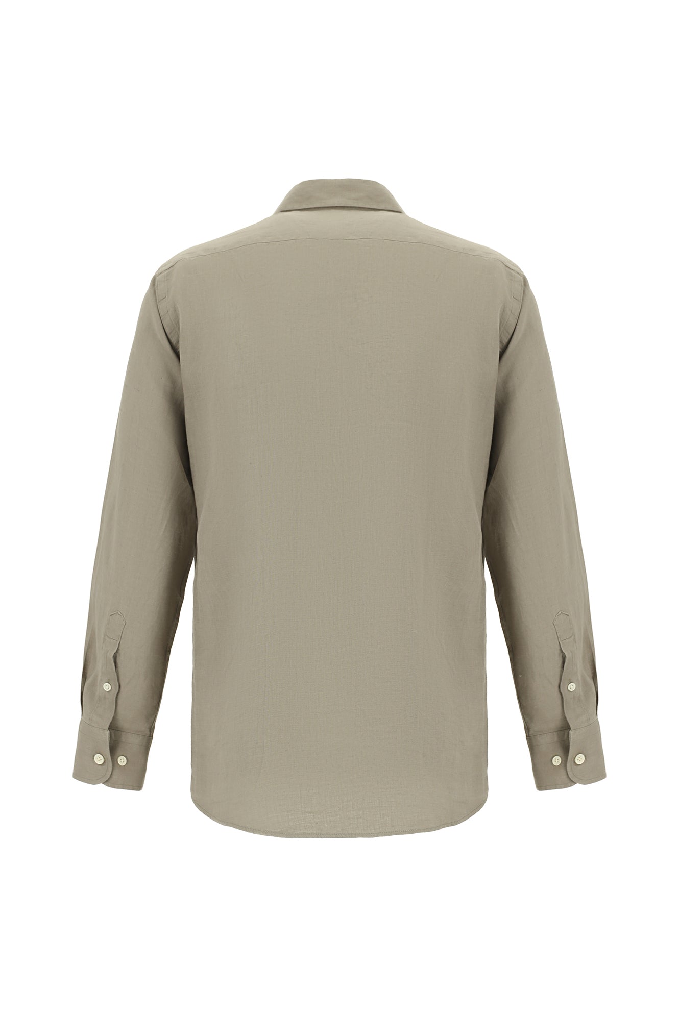 Orta Vizon Uzun Kol Regular Fit Keten Gömlek-Abdullah Ki??l?