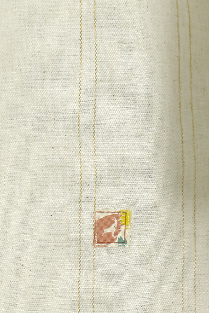 Hardal Uzun Kol Hakim Yaka Regular Fit Çizgili Spor Pamuklu Keten Gömlek-Abdullah Ki??l?