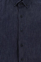 İndigo Uzun Kol Slim Fit Dar Kesim Denim Pamuk Gömlek