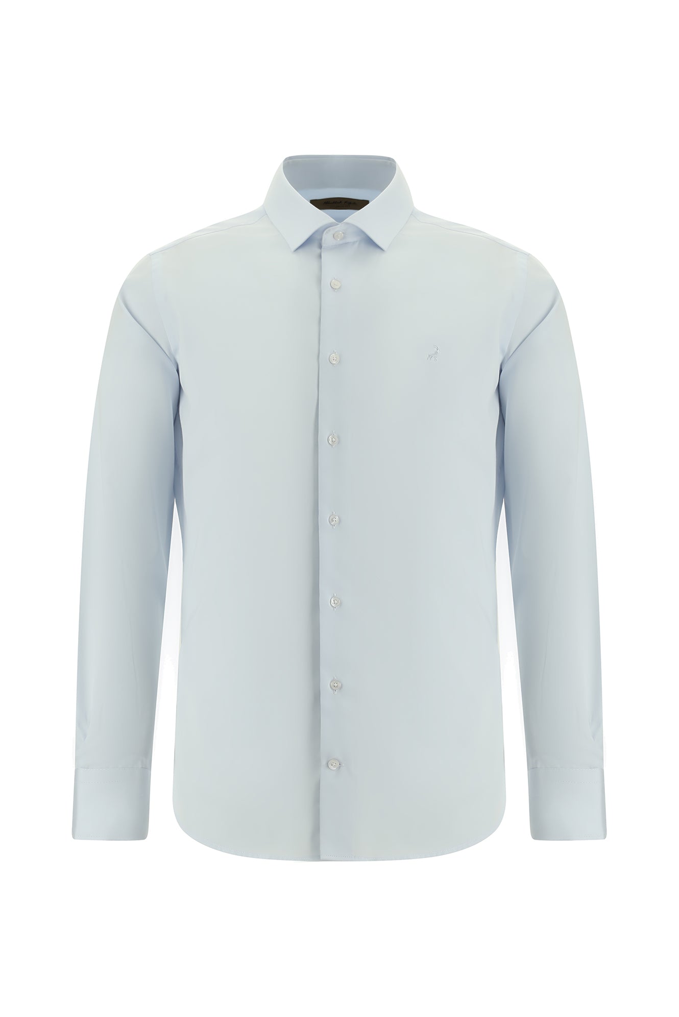 Uçuk Mavi Uzun Kol Slim Fit Dar Kesim Klasik Pamuk İtalyan Gömlek