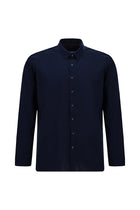 Koyu Lacivert Uzun Kol Slim Fit Dar Kesim Klasik Pamuk Gömlek